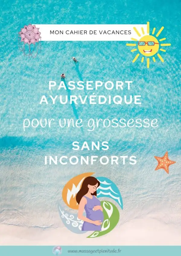 Couverture cahier de vacances grossesse - massage et plenitude
