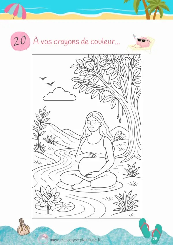 Mandala cahier de vacances grossesse massage et plenitude